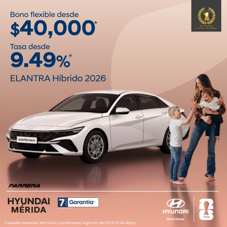 Promoción Elantra HEV con bono flexible de 40 mil - Imagen 1